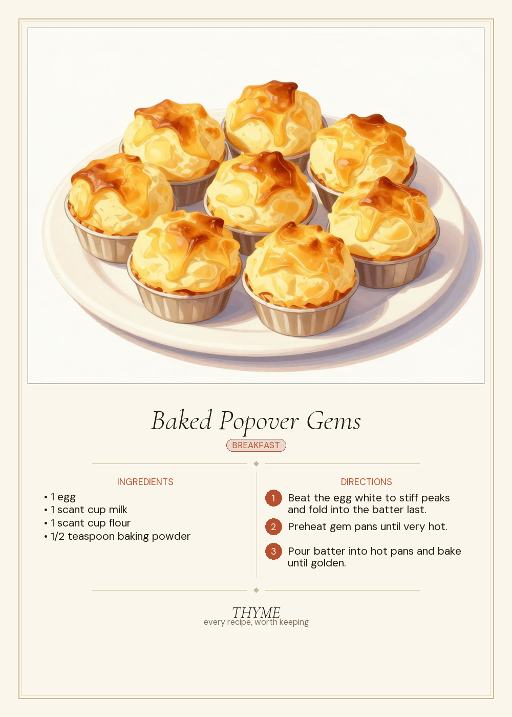 Baked Popover Gems