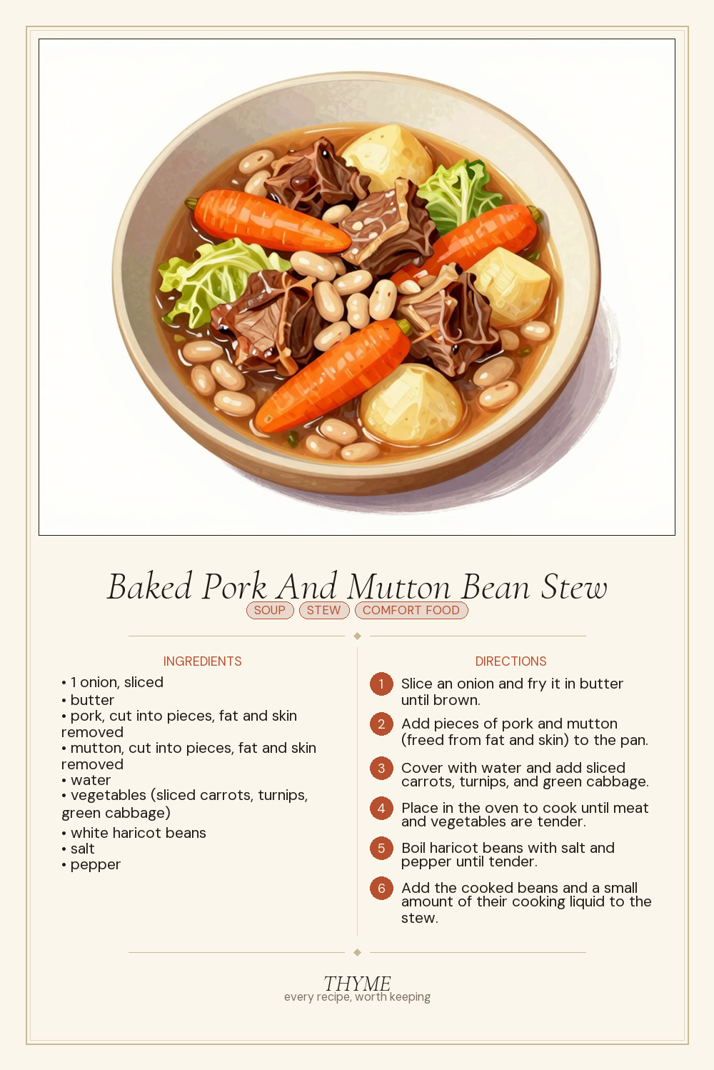 Baked Pork And Mutton Bean Stew