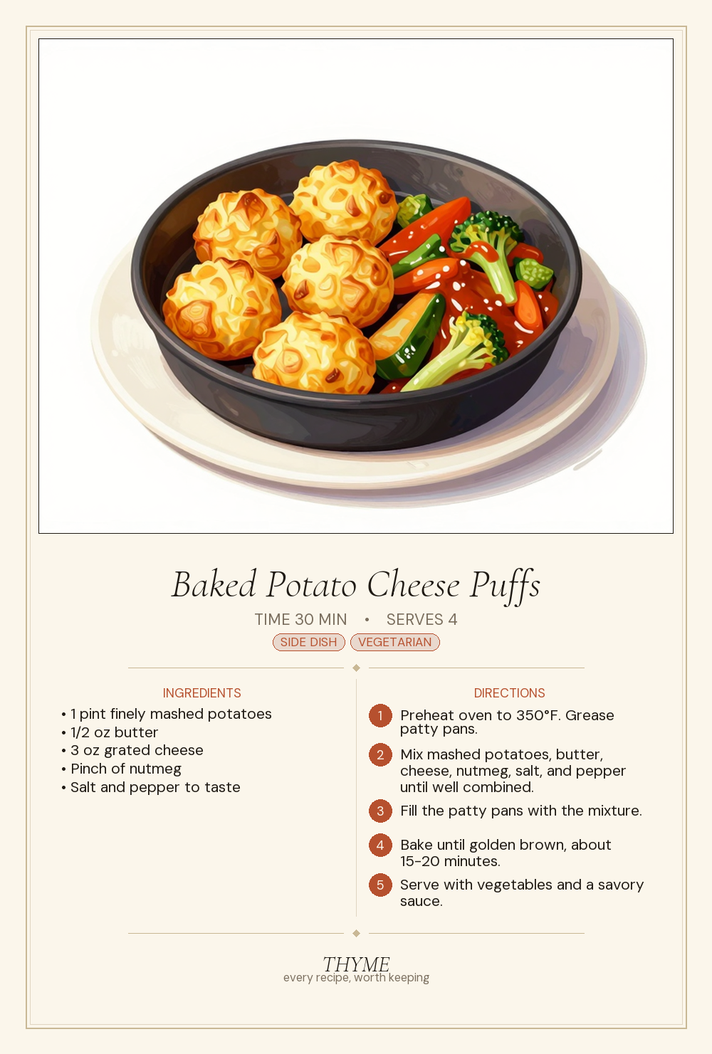 Baked Potato Cheese Puffs