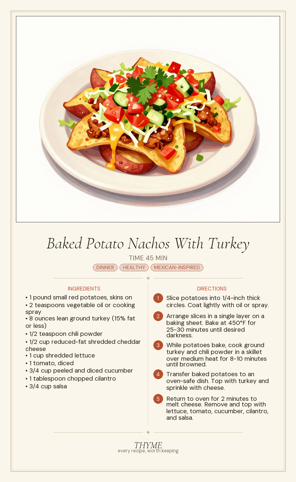 Baked Potato Nachos With Turkey