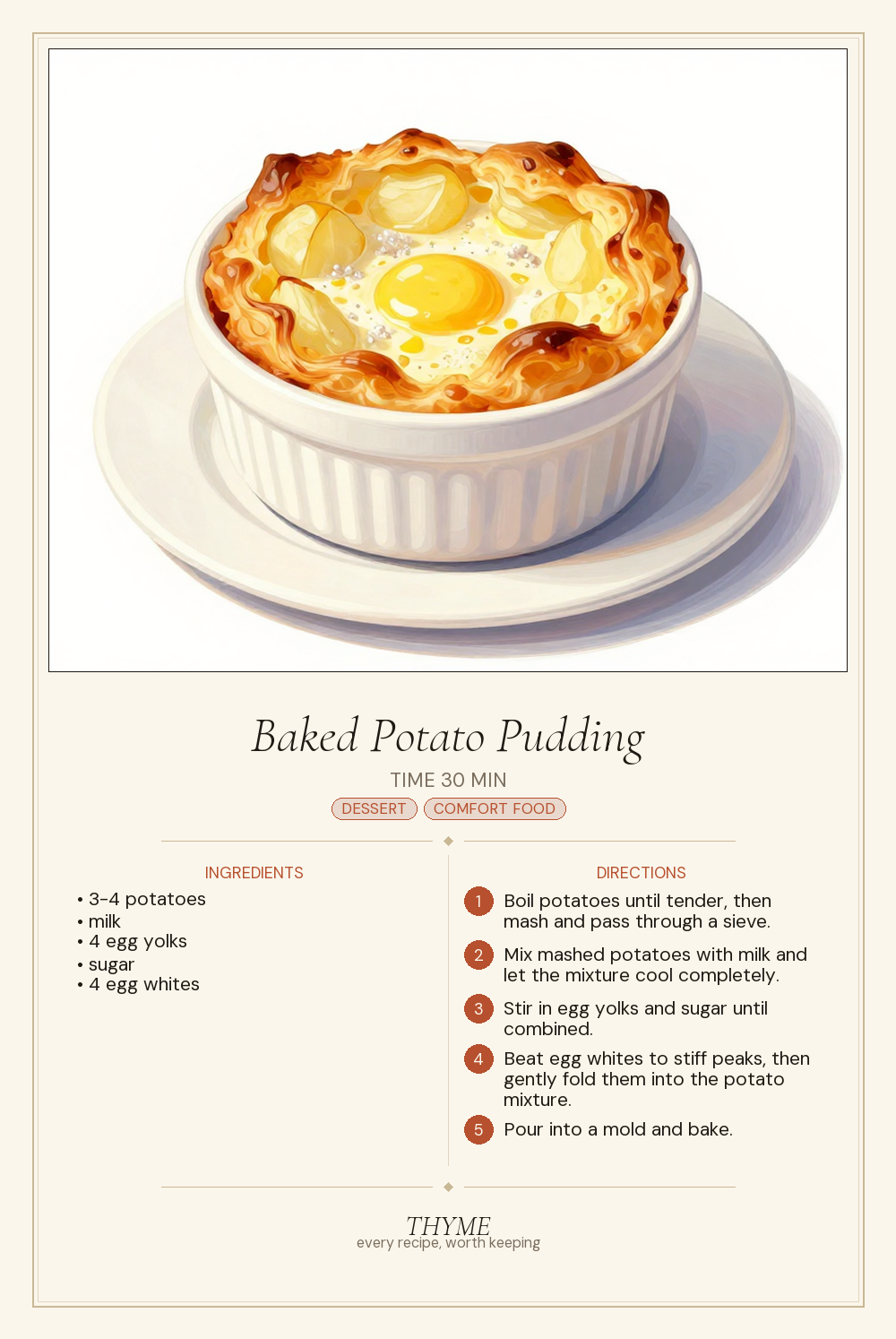 Baked Potato Pudding