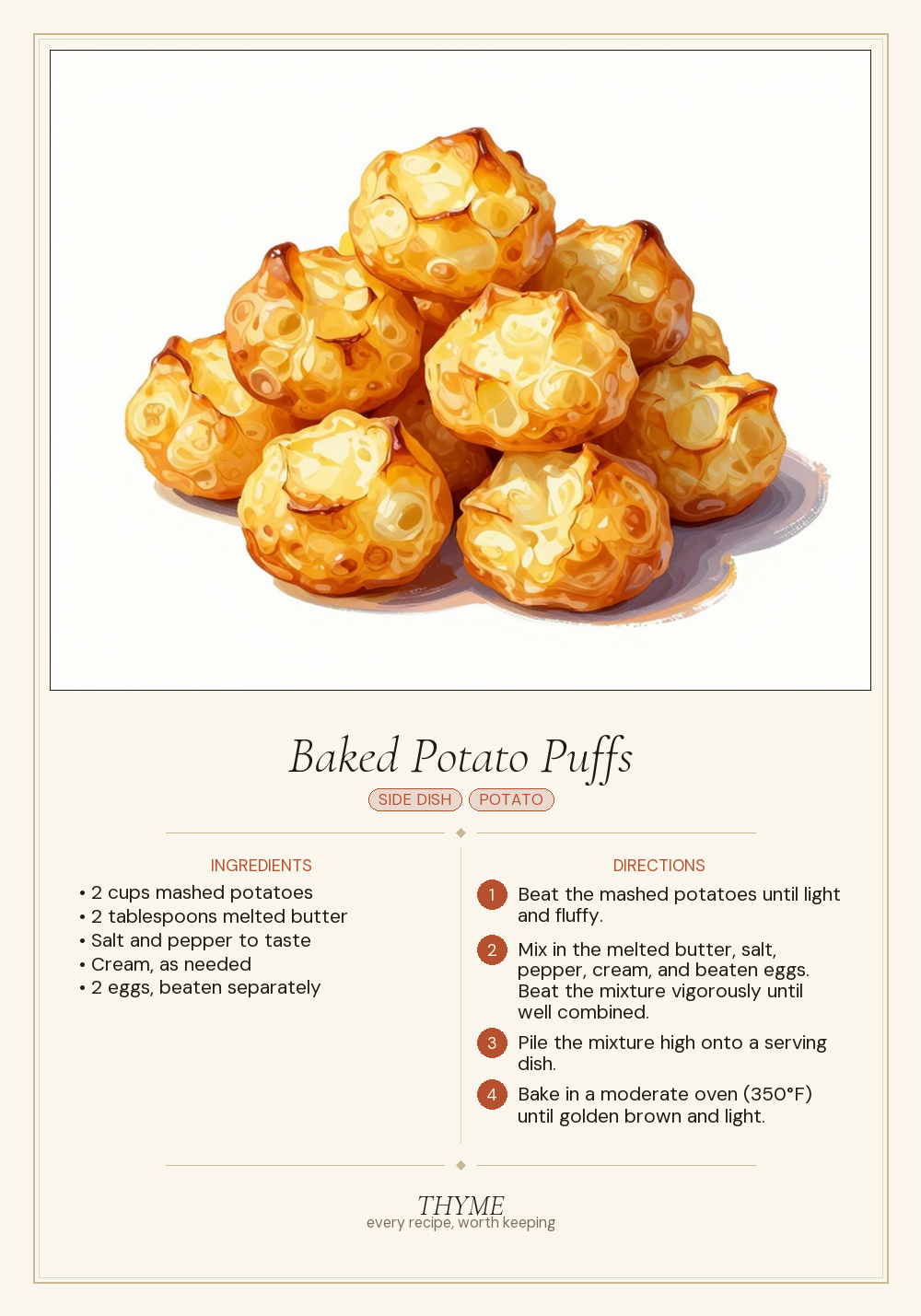Baked Potato Puffs