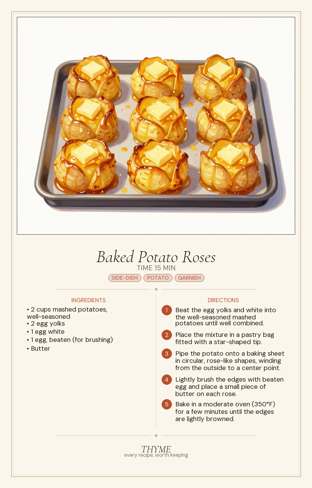 Baked Potato Roses