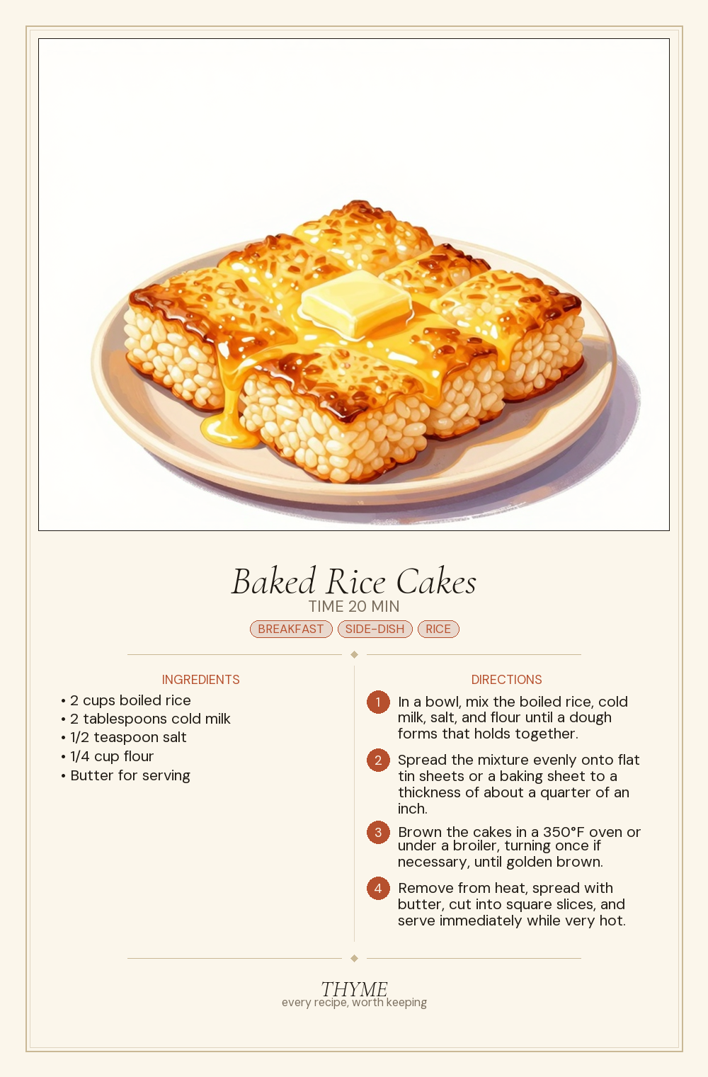 Baked Rice Cakes