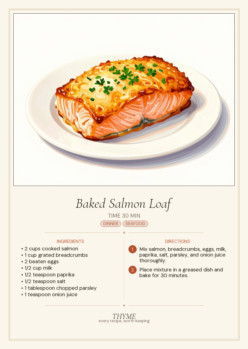 Baked Salmon Loaf