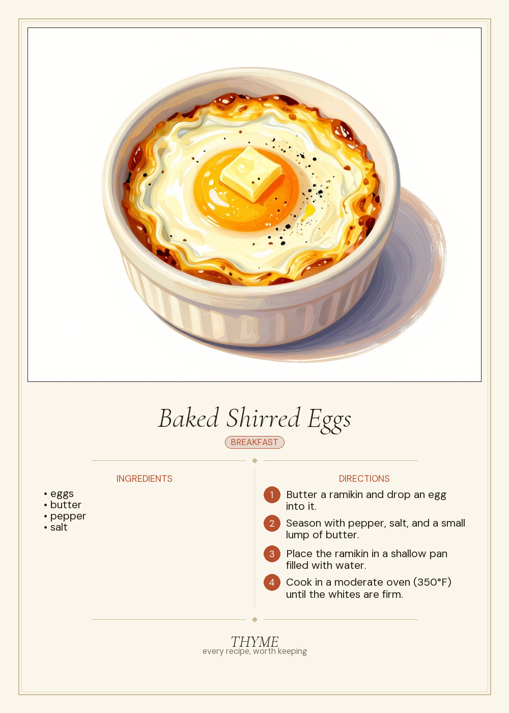 Baked Shirred Eggs
