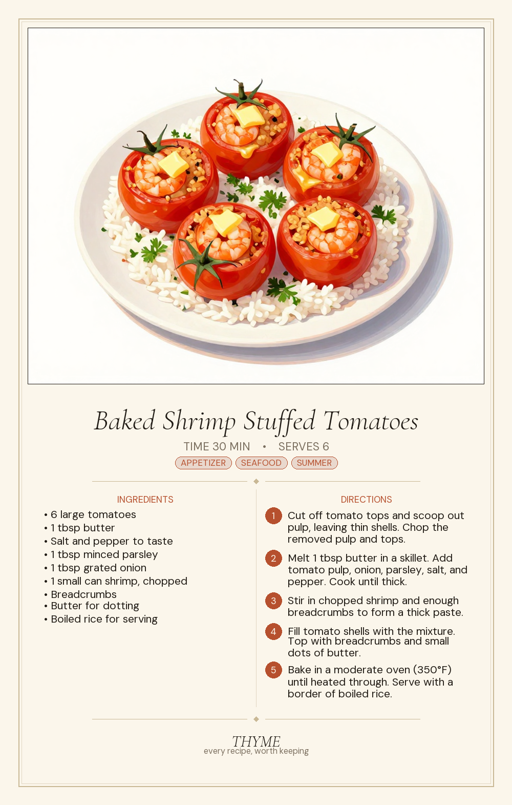 Baked Shrimp Stuffed Tomatoes