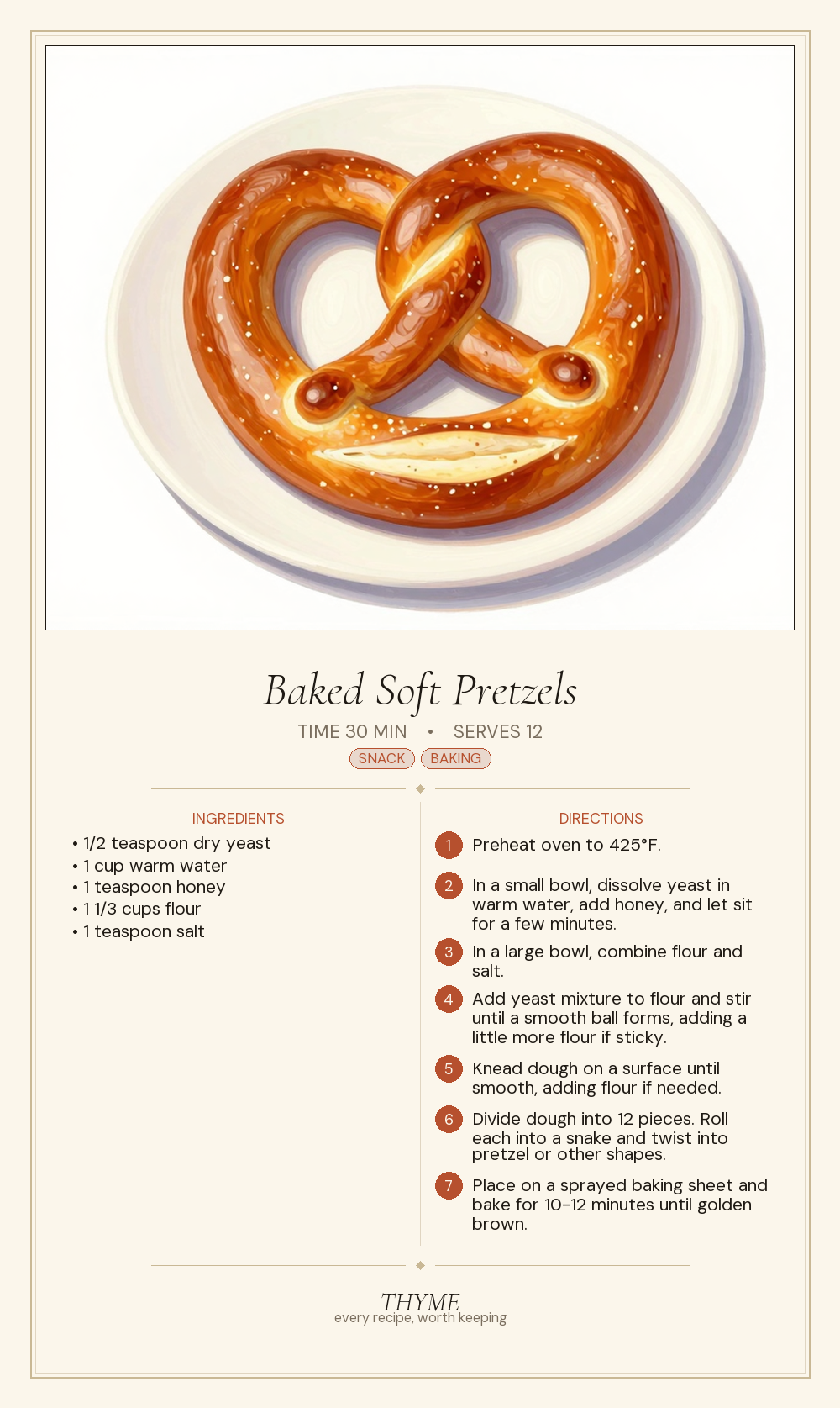 Baked Soft Pretzels
