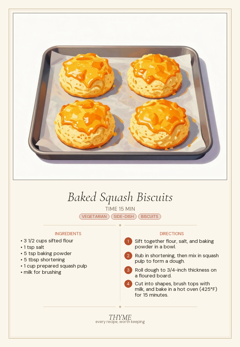 Baked Squash Biscuits