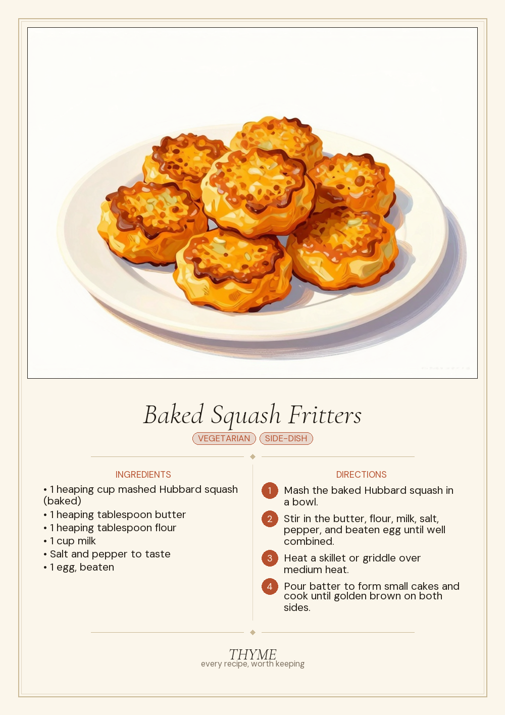 Baked Squash Fritters