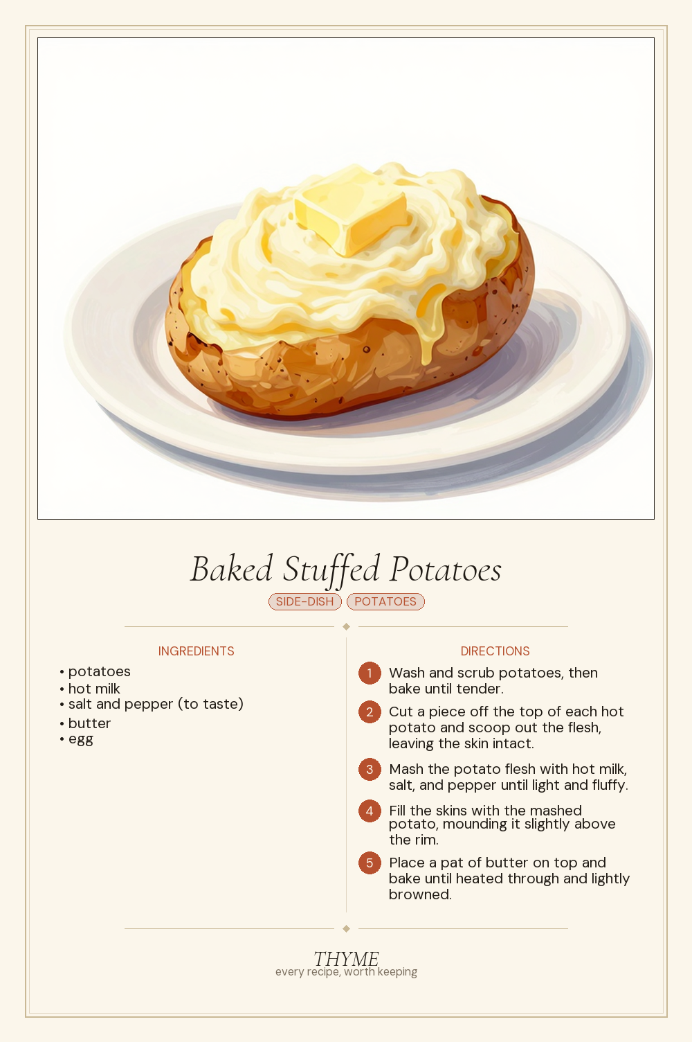 Baked Stuffed Potatoes