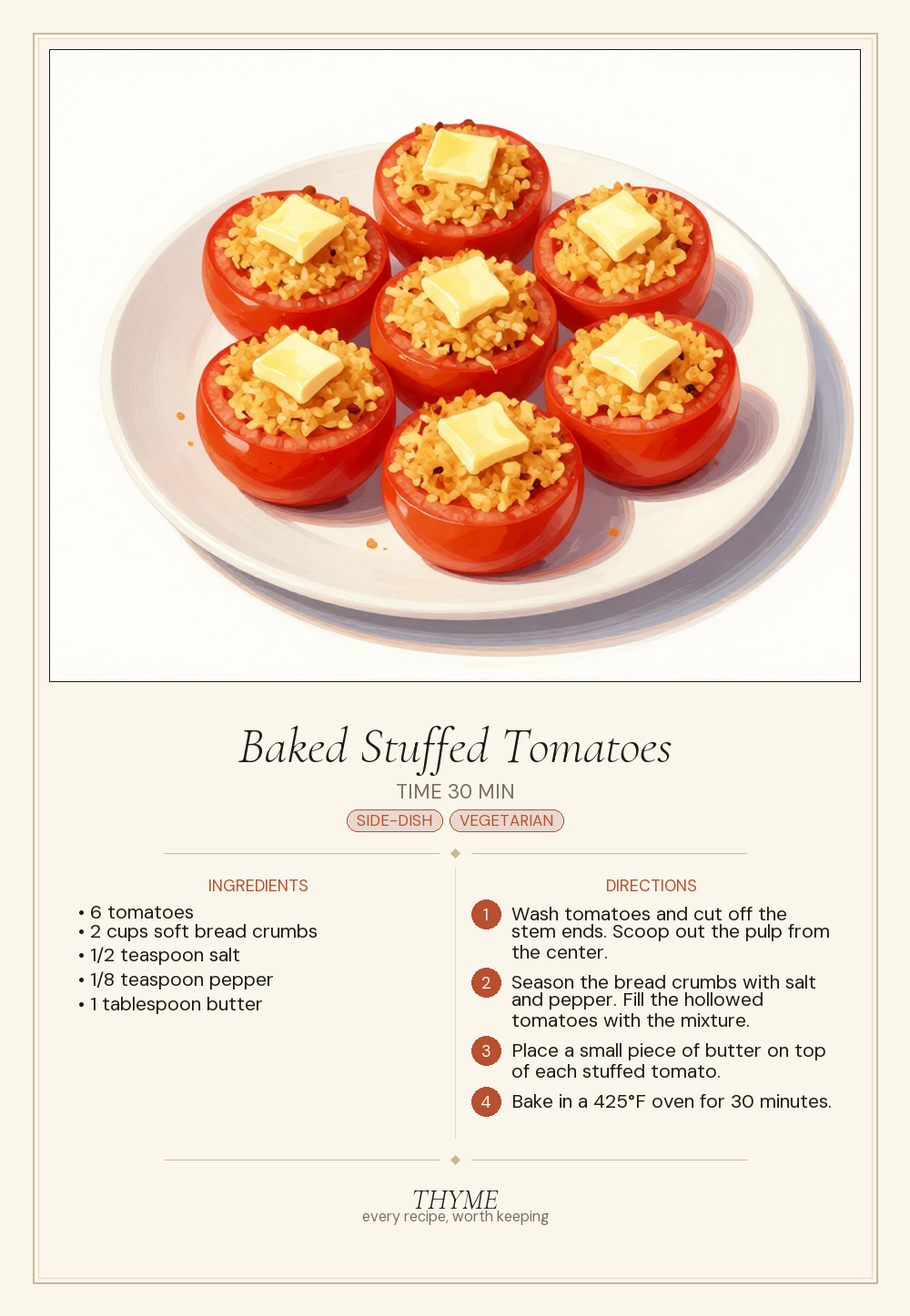 Baked Stuffed Tomatoes