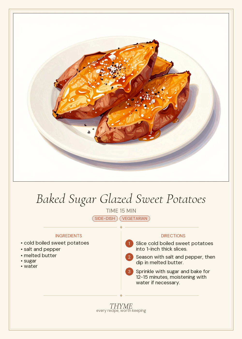 Baked Sugar Glazed Sweet Potatoes