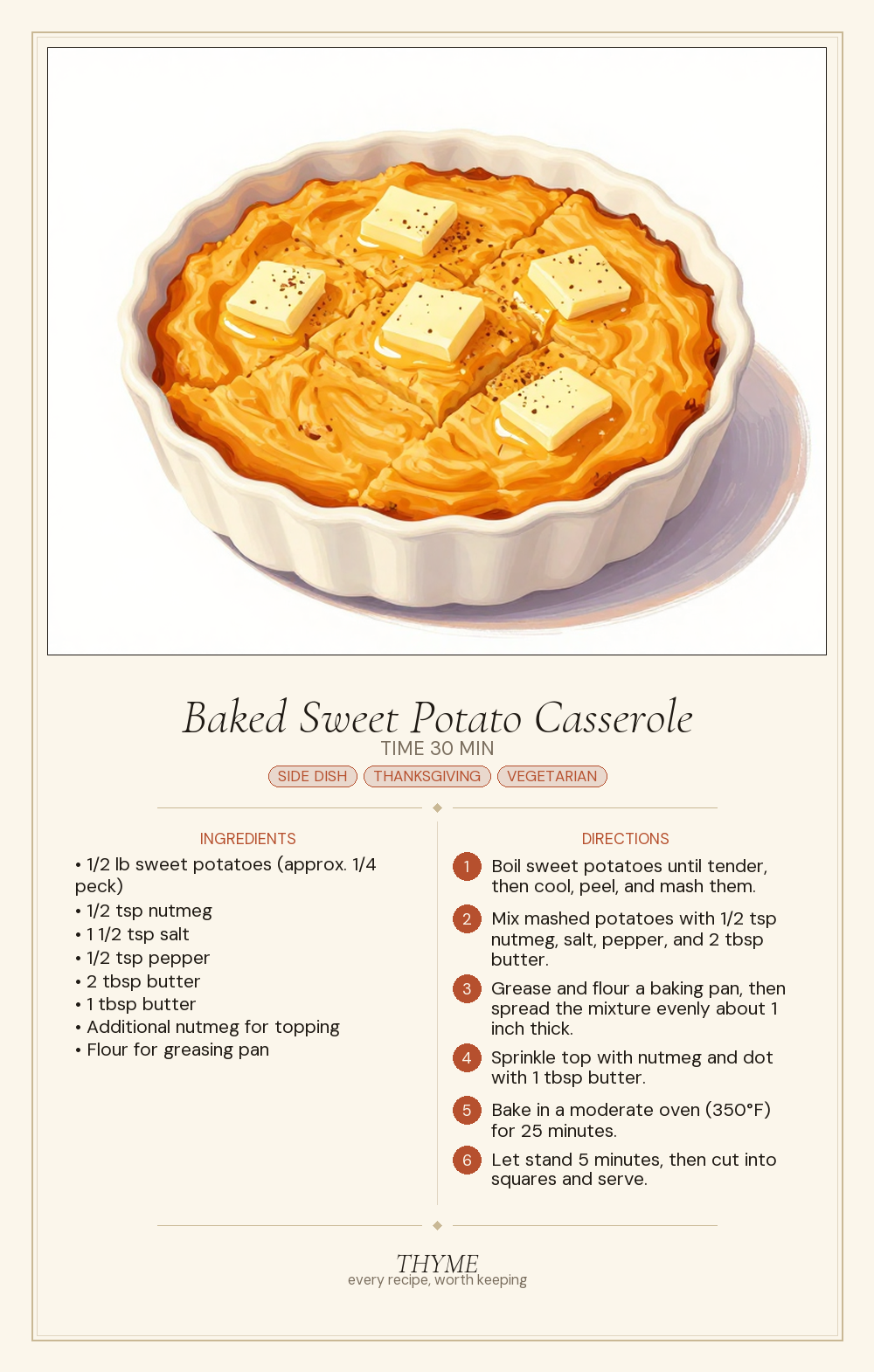 Baked Sweet Potato Casserole