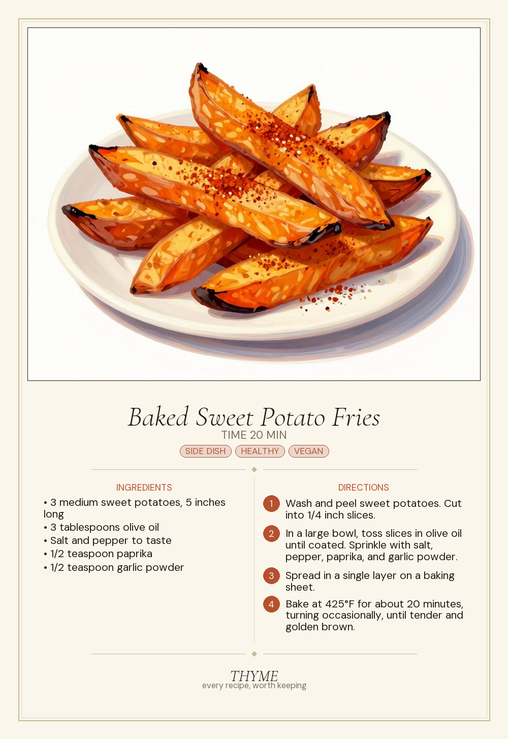 Baked Sweet Potato Fries