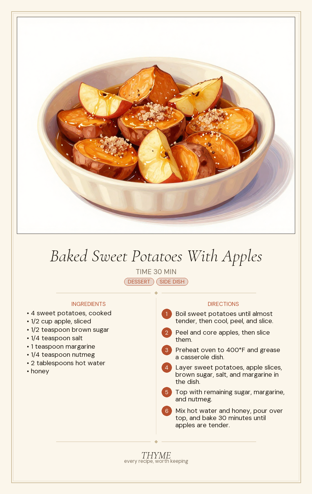 Baked Sweet Potatoes With Apples
