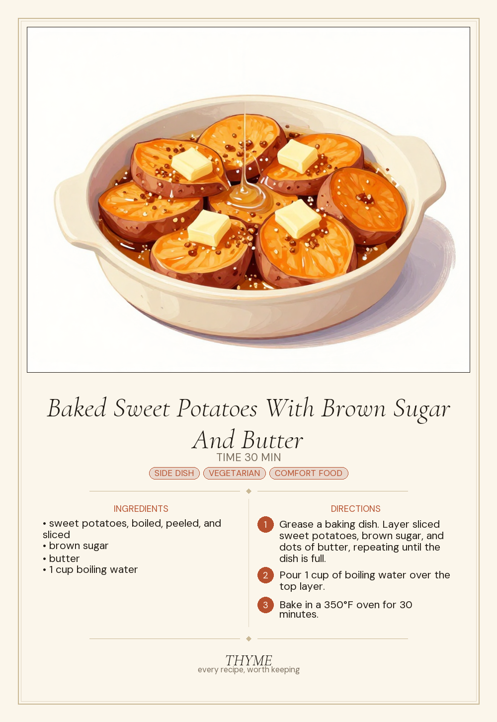 Baked Sweet Potatoes With Brown Sugar And Butter