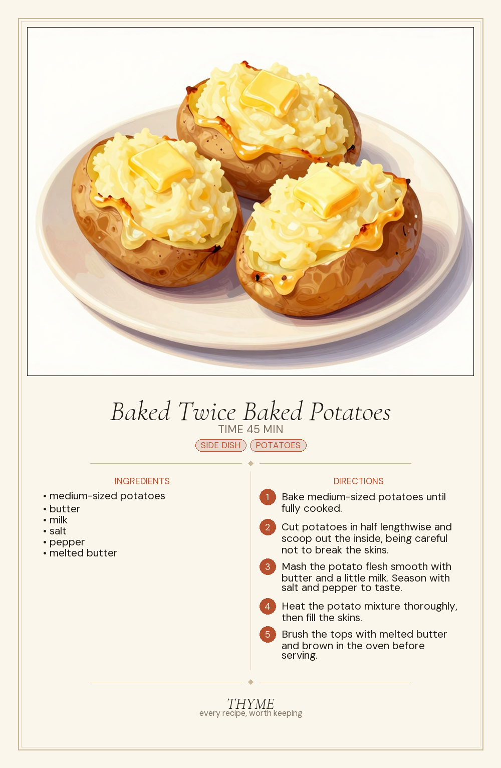 Baked Twice Baked Potatoes