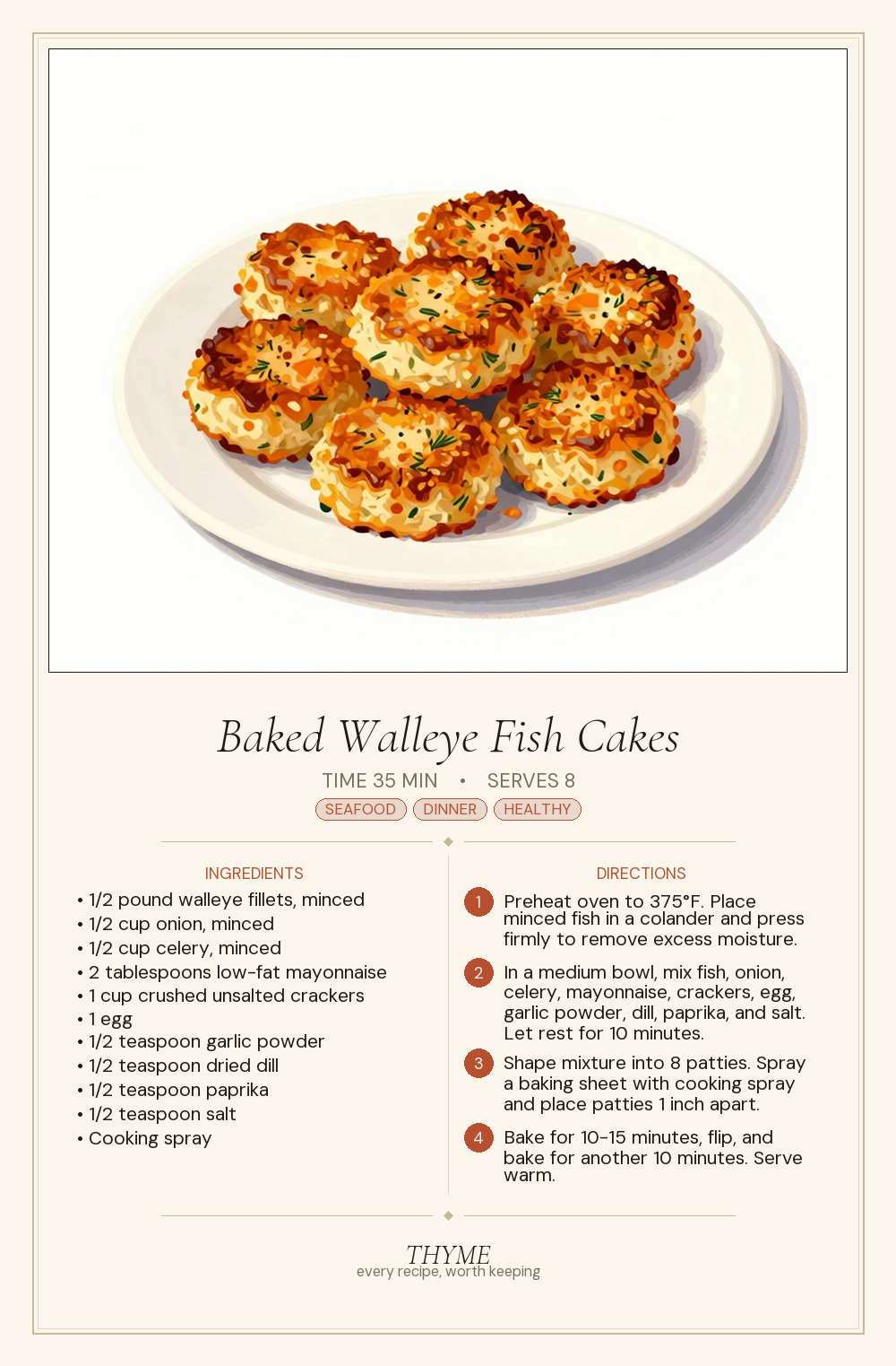 Baked Walleye Fish Cakes