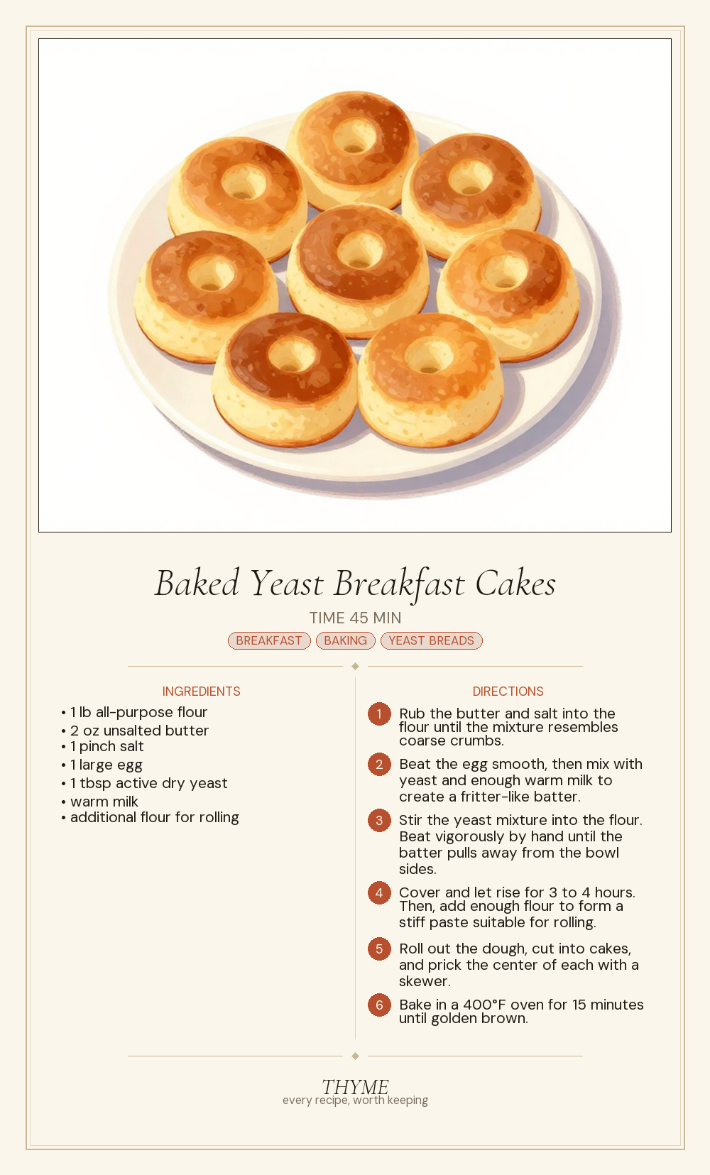 Baked Yeast Breakfast Cakes