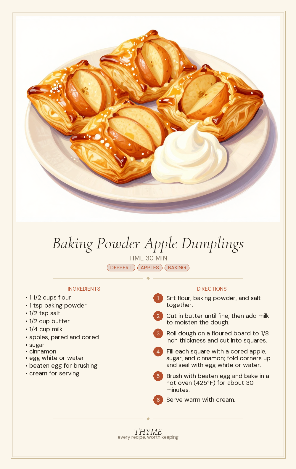 Baking Powder Apple Dumplings