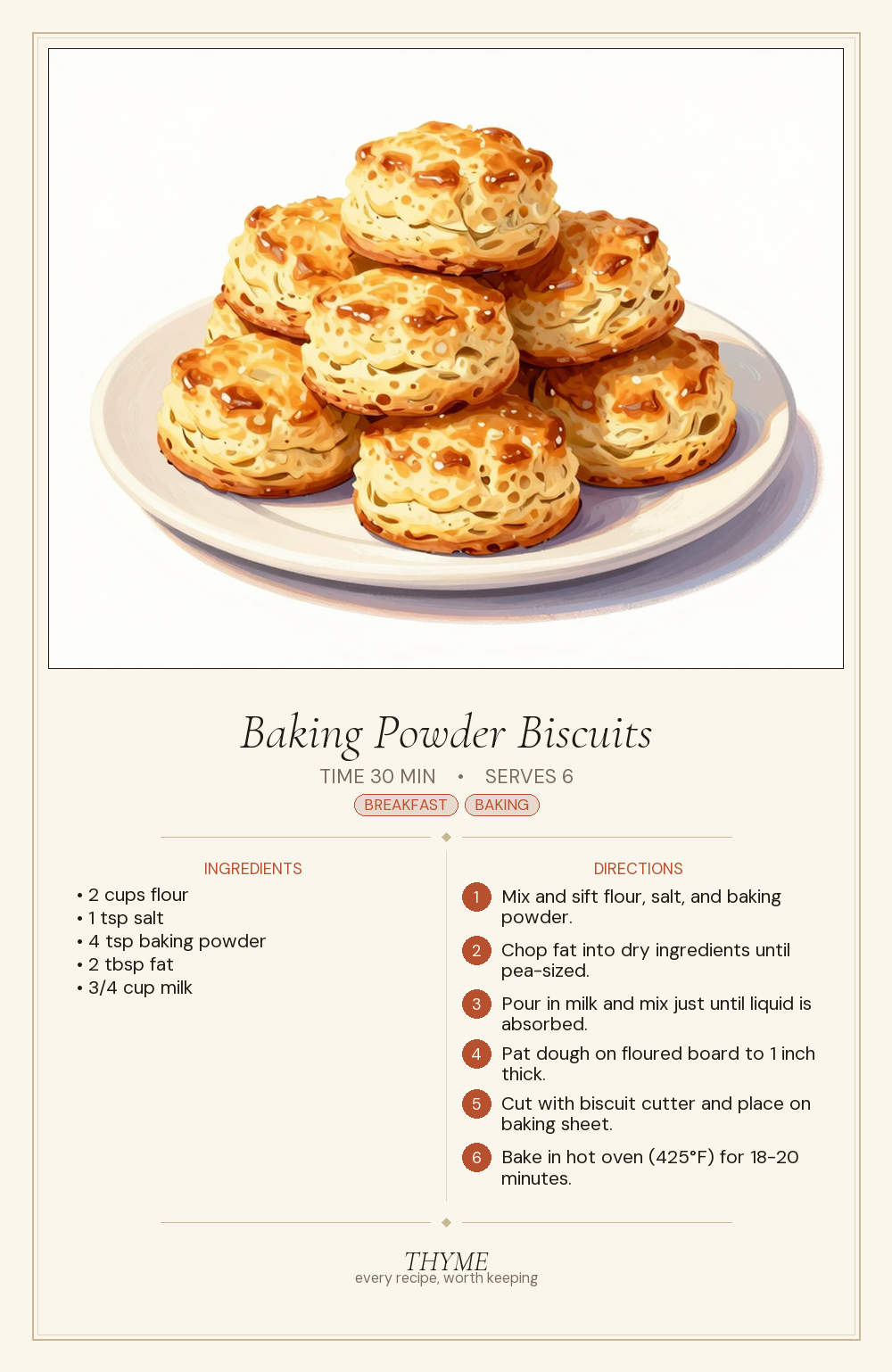 Baking Powder Biscuits