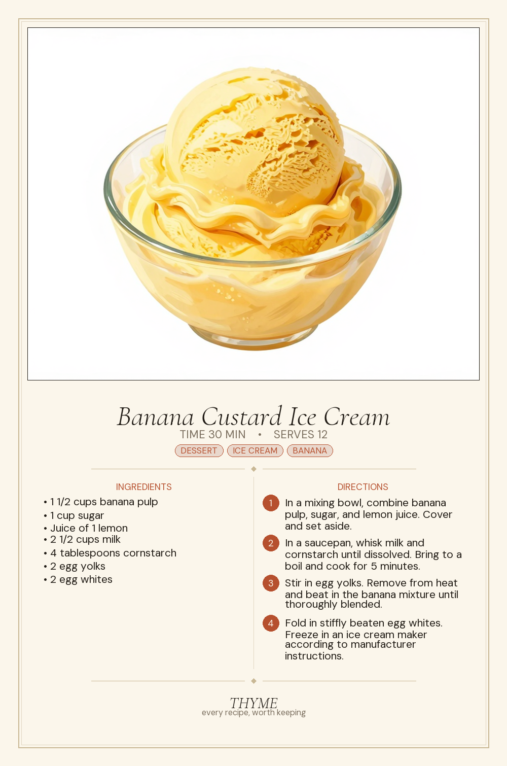 Banana Custard Ice Cream
