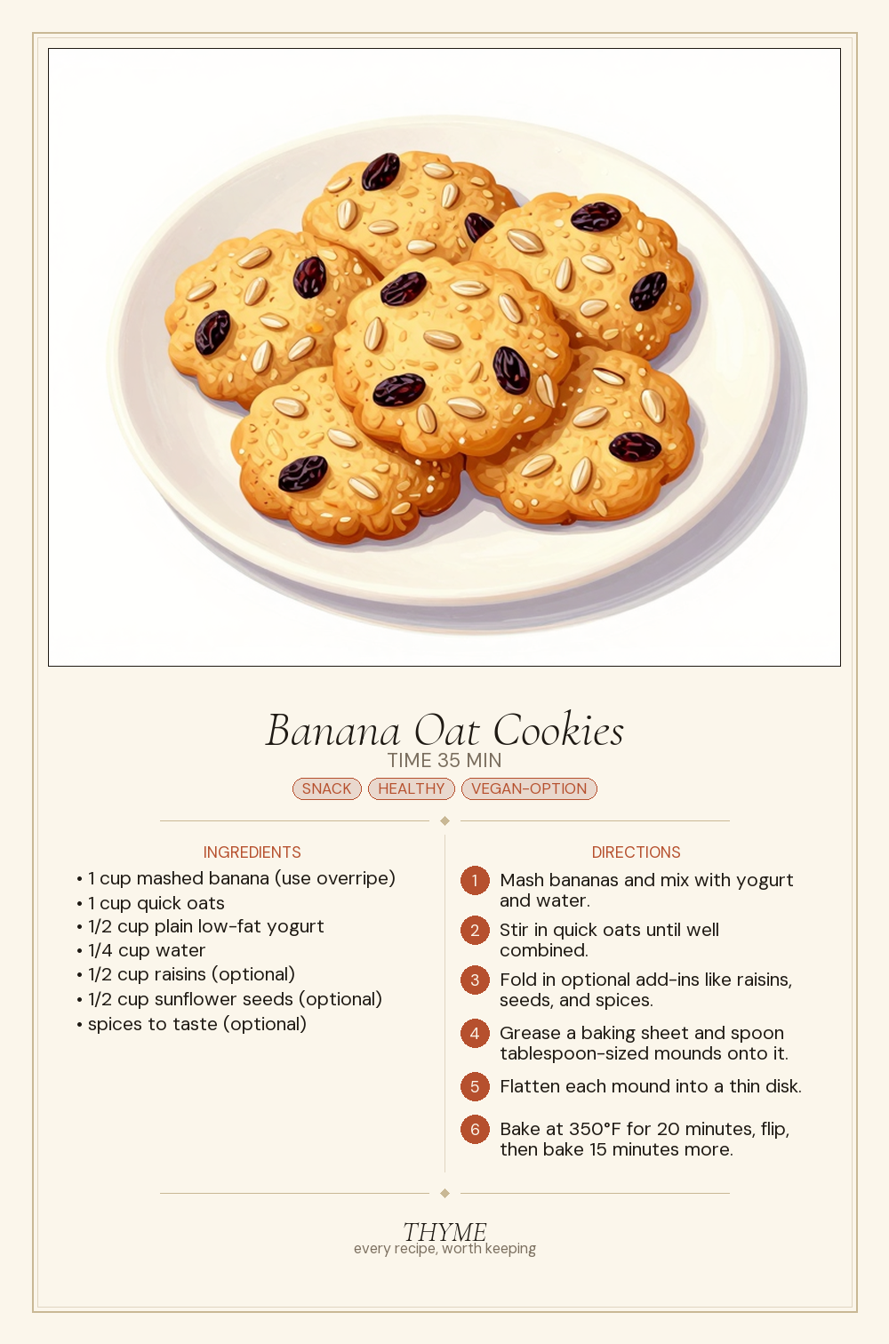 Banana Oat Cookies
