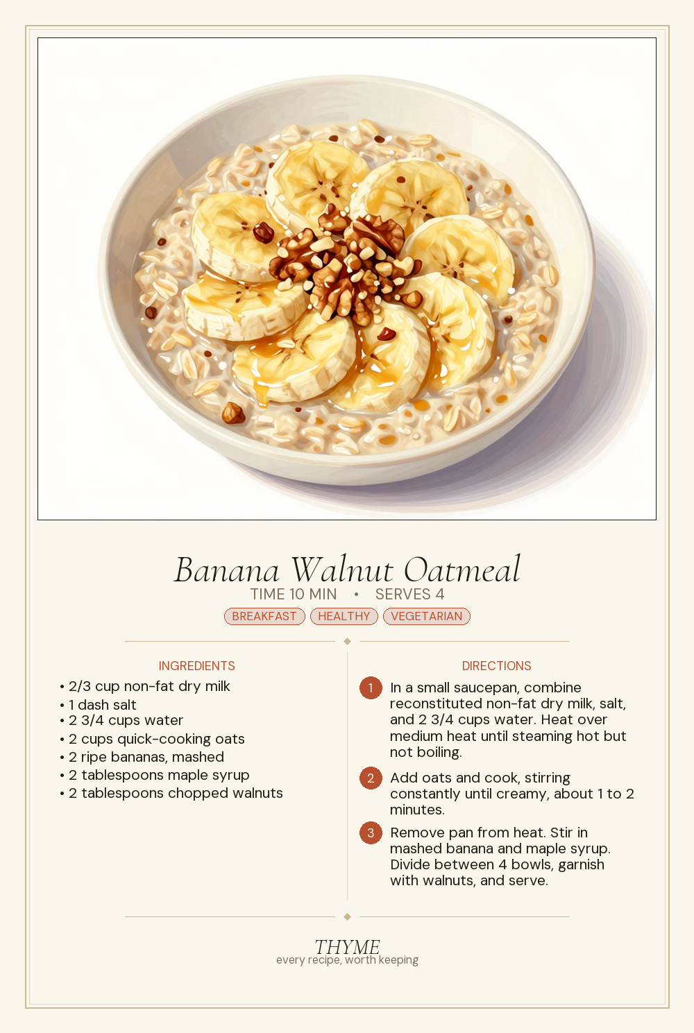 Banana Walnut Oatmeal
