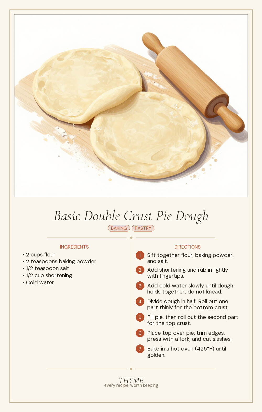 Basic Double Crust Pie Dough