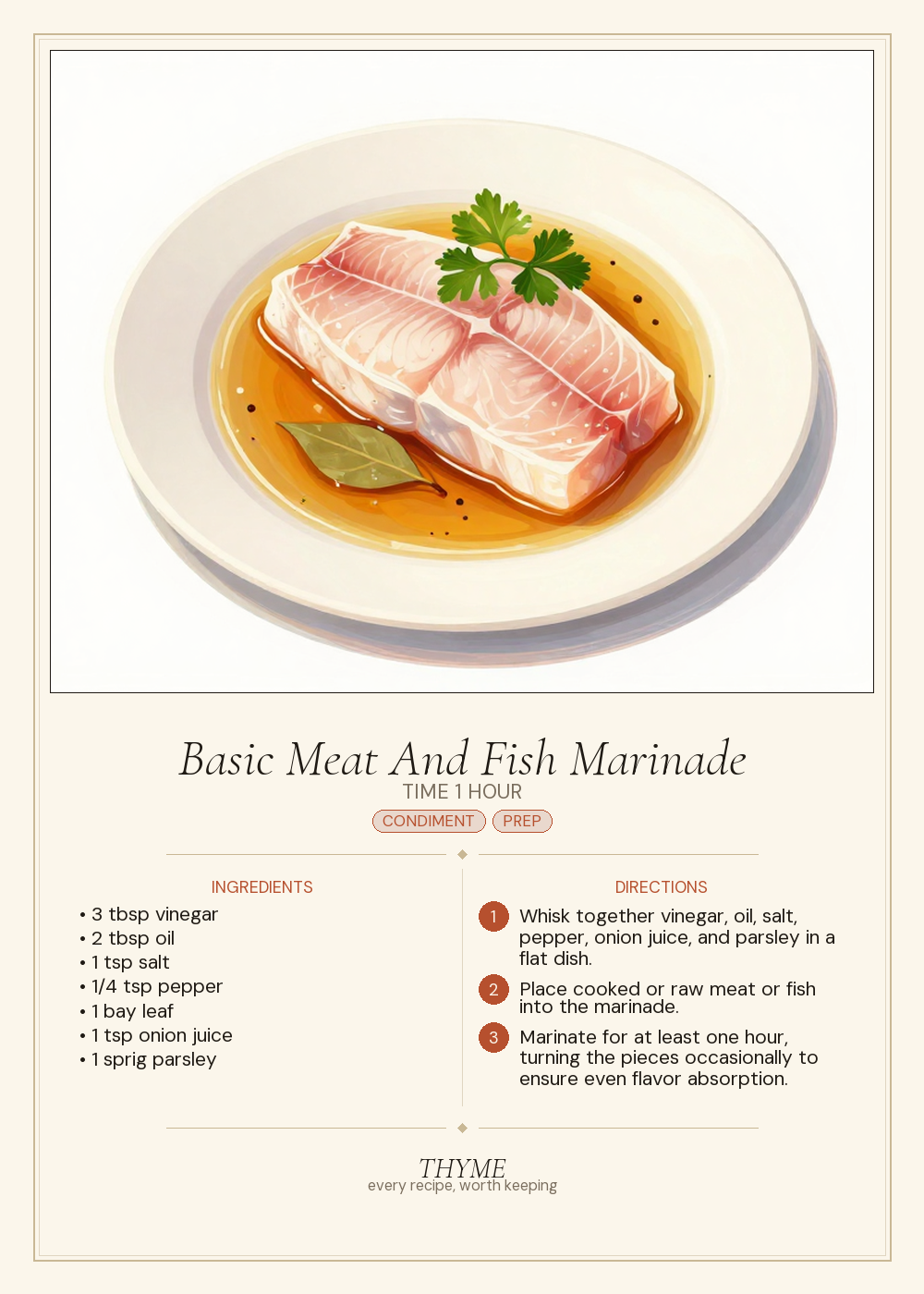 Basic Meat And Fish Marinade