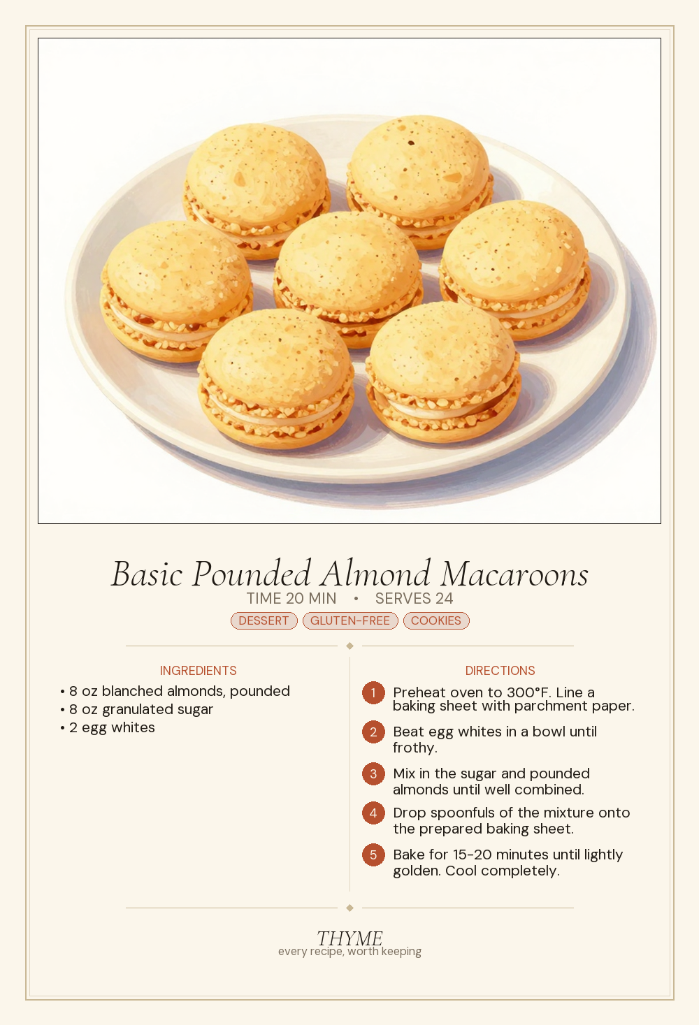Basic Pounded Almond Macaroons