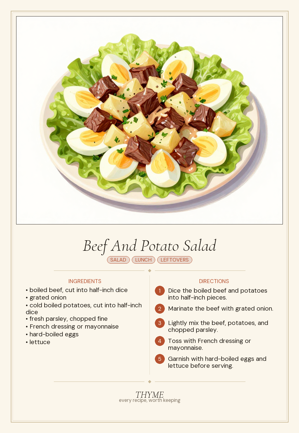 Beef And Potato Salad