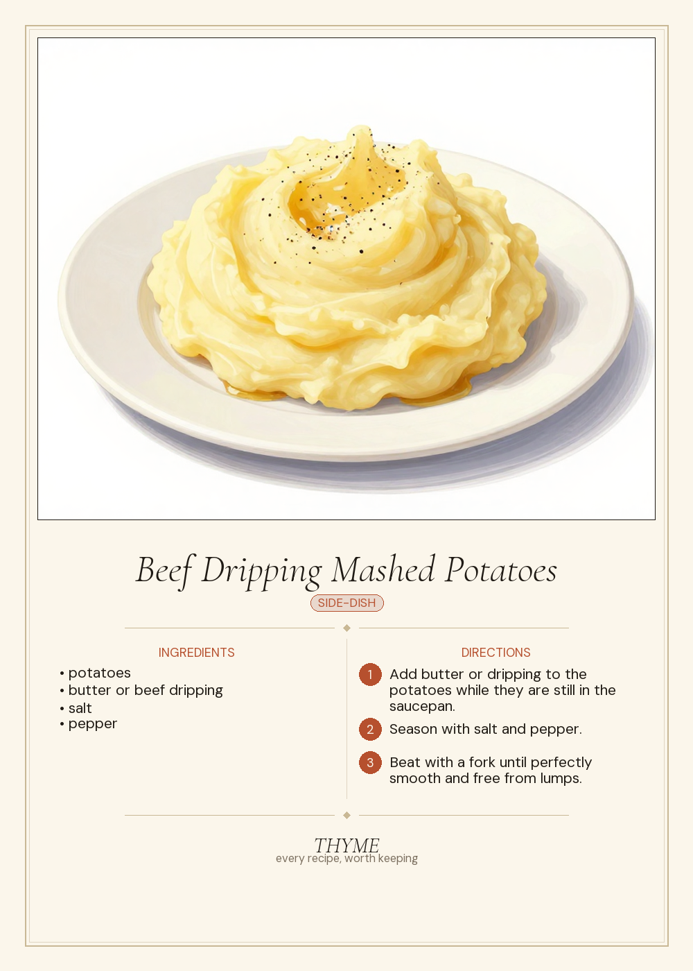 Beef Dripping Mashed Potatoes