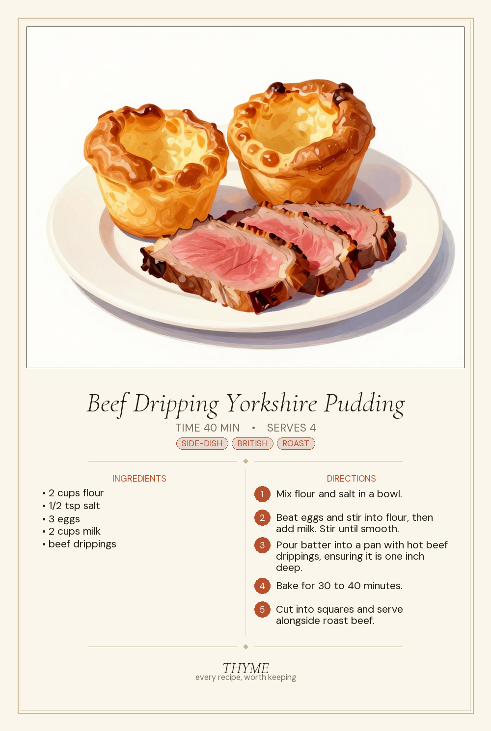 Beef Dripping Yorkshire Pudding