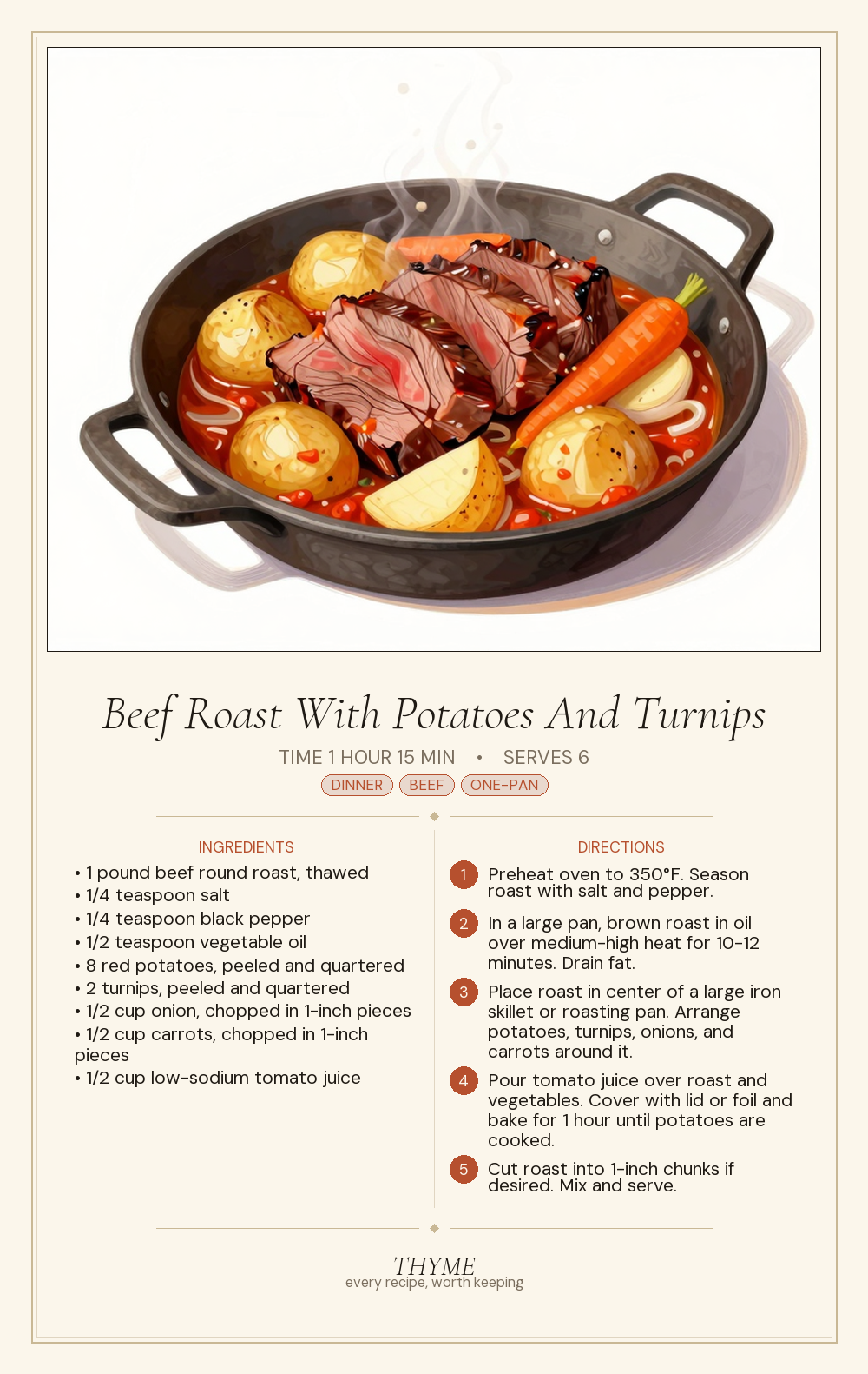 Beef Roast With Potatoes And Turnips