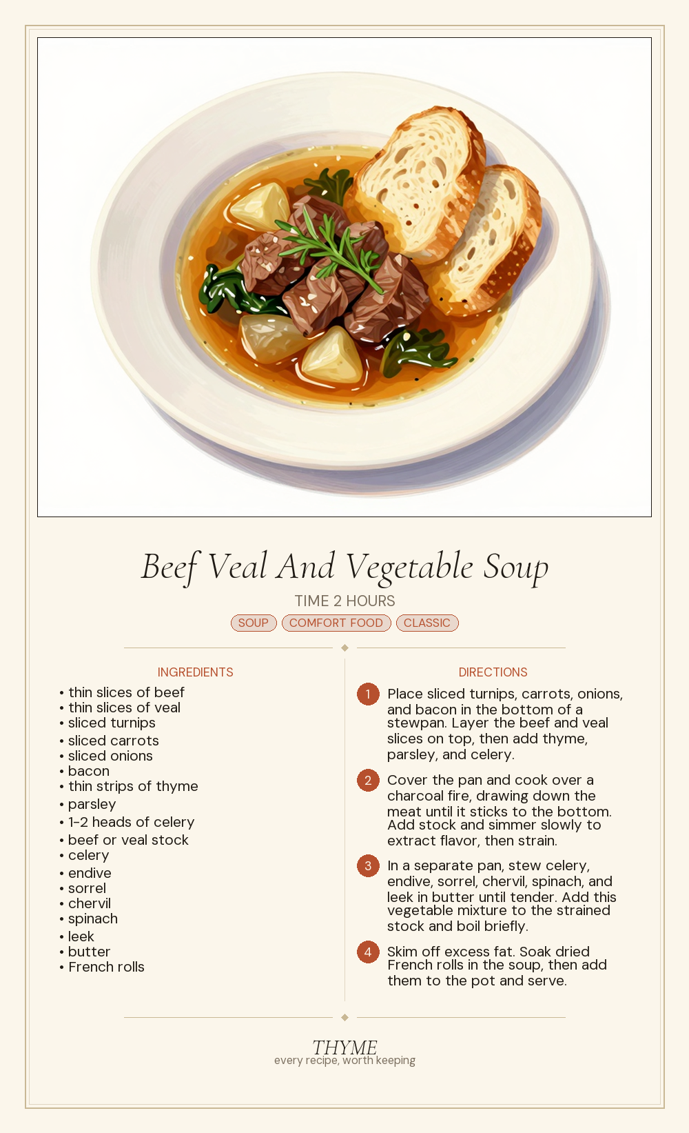 Beef Veal And Vegetable Soup