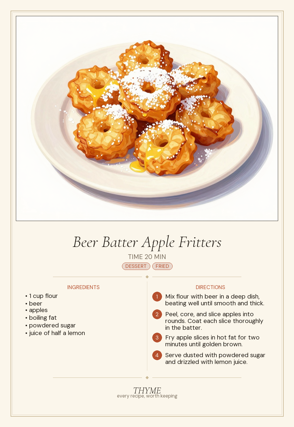 Beer Batter Apple Fritters