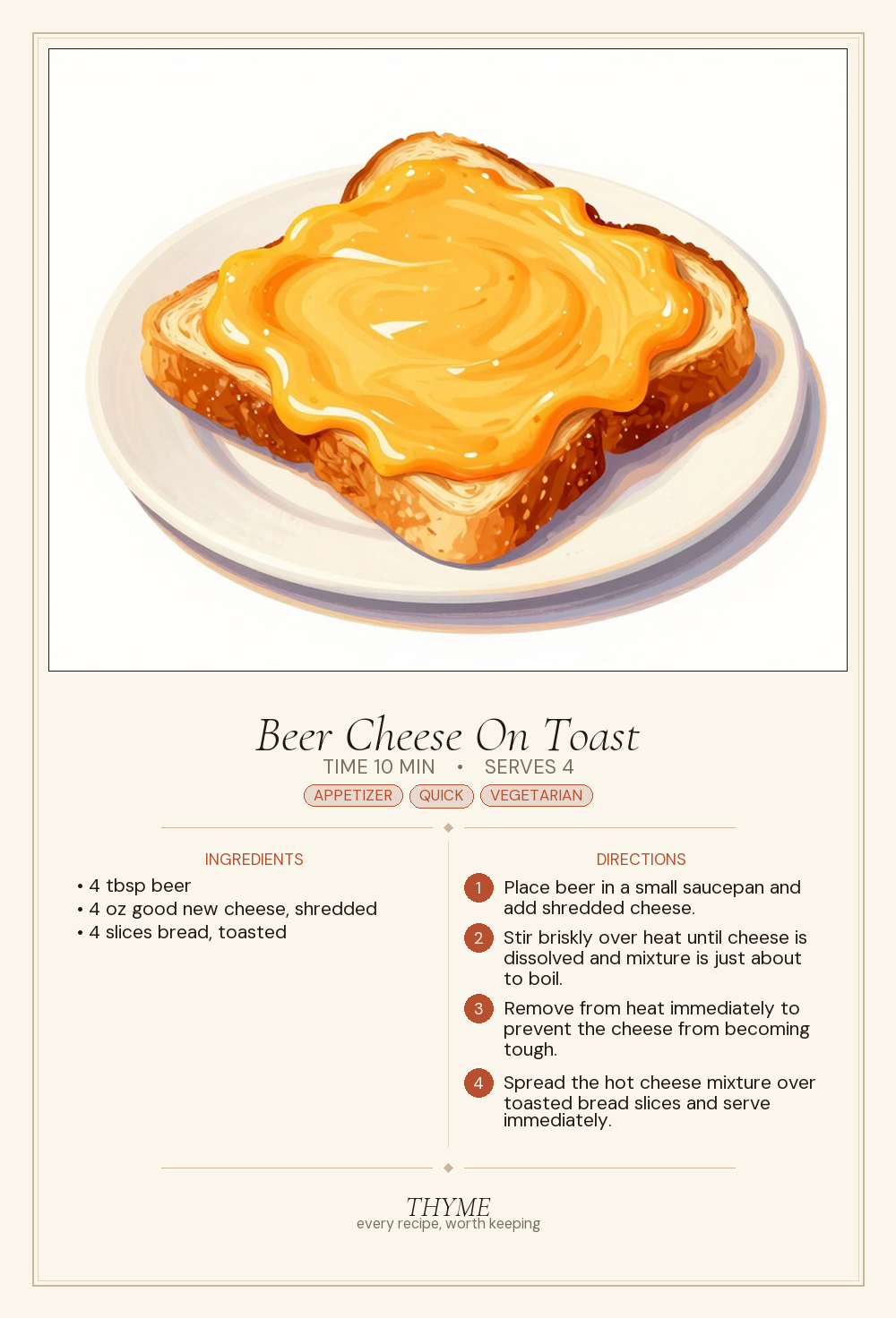 Beer Cheese On Toast