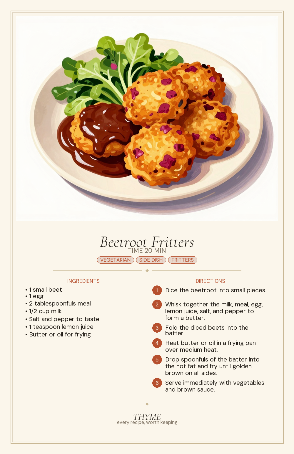 Beetroot Fritters
