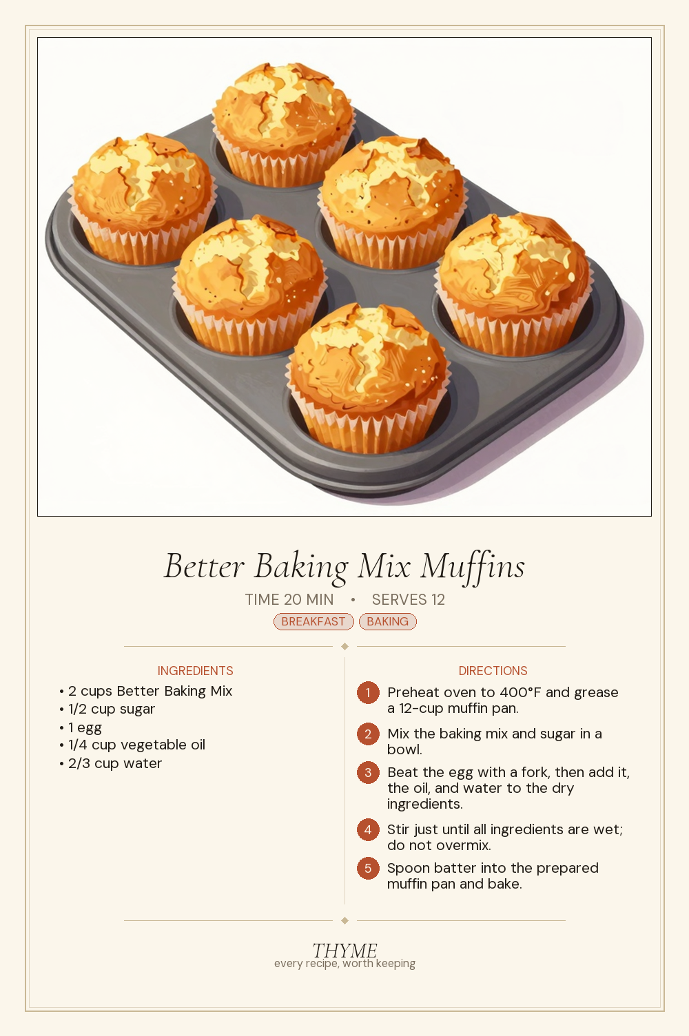 Better Baking Mix Muffins