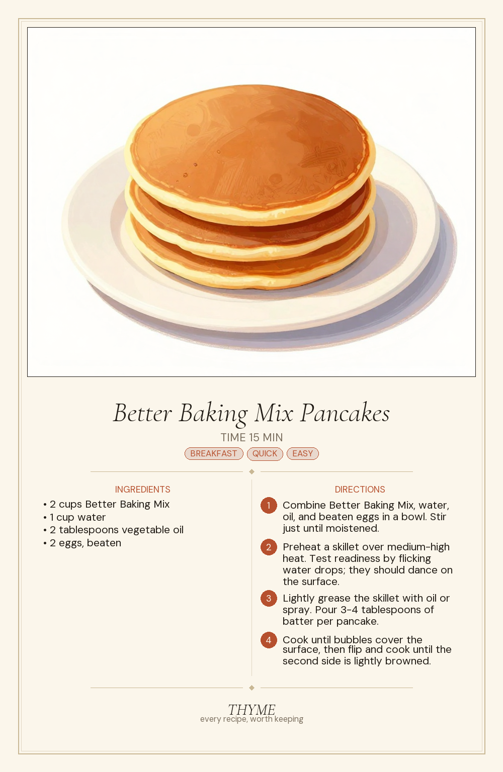 Better Baking Mix Pancakes