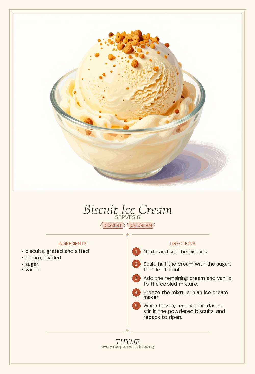 Biscuit Ice Cream