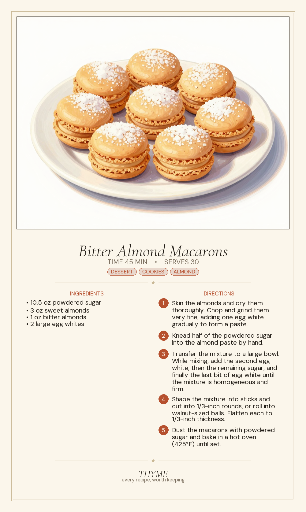 Bitter Almond Macarons