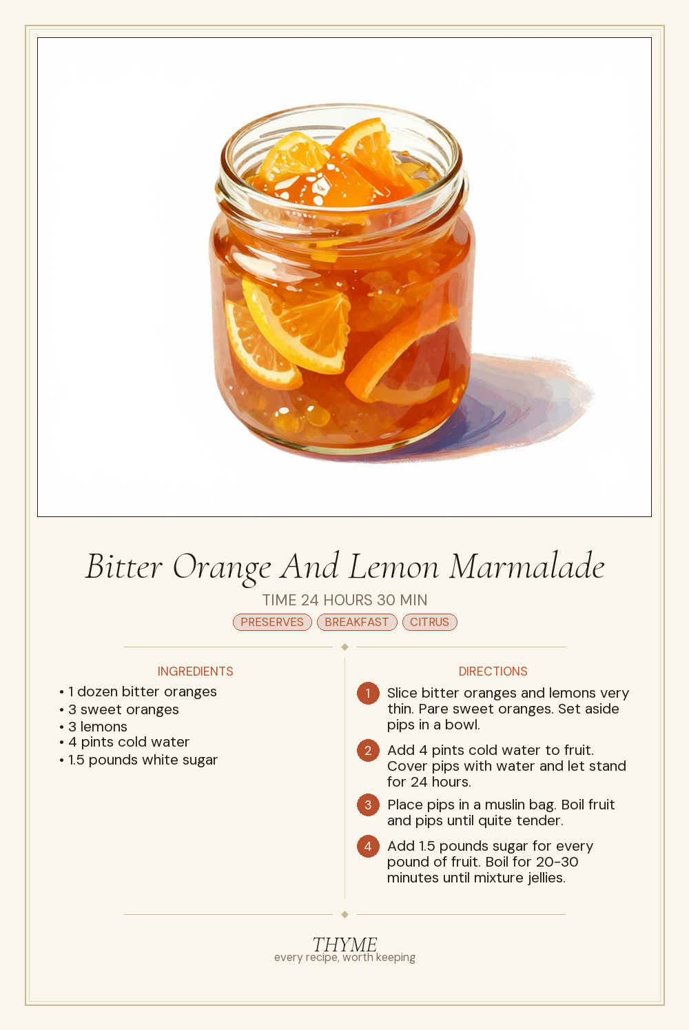 Bitter Orange And Lemon Marmalade