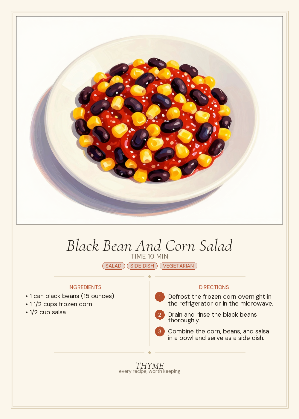 Black Bean And Corn Salad