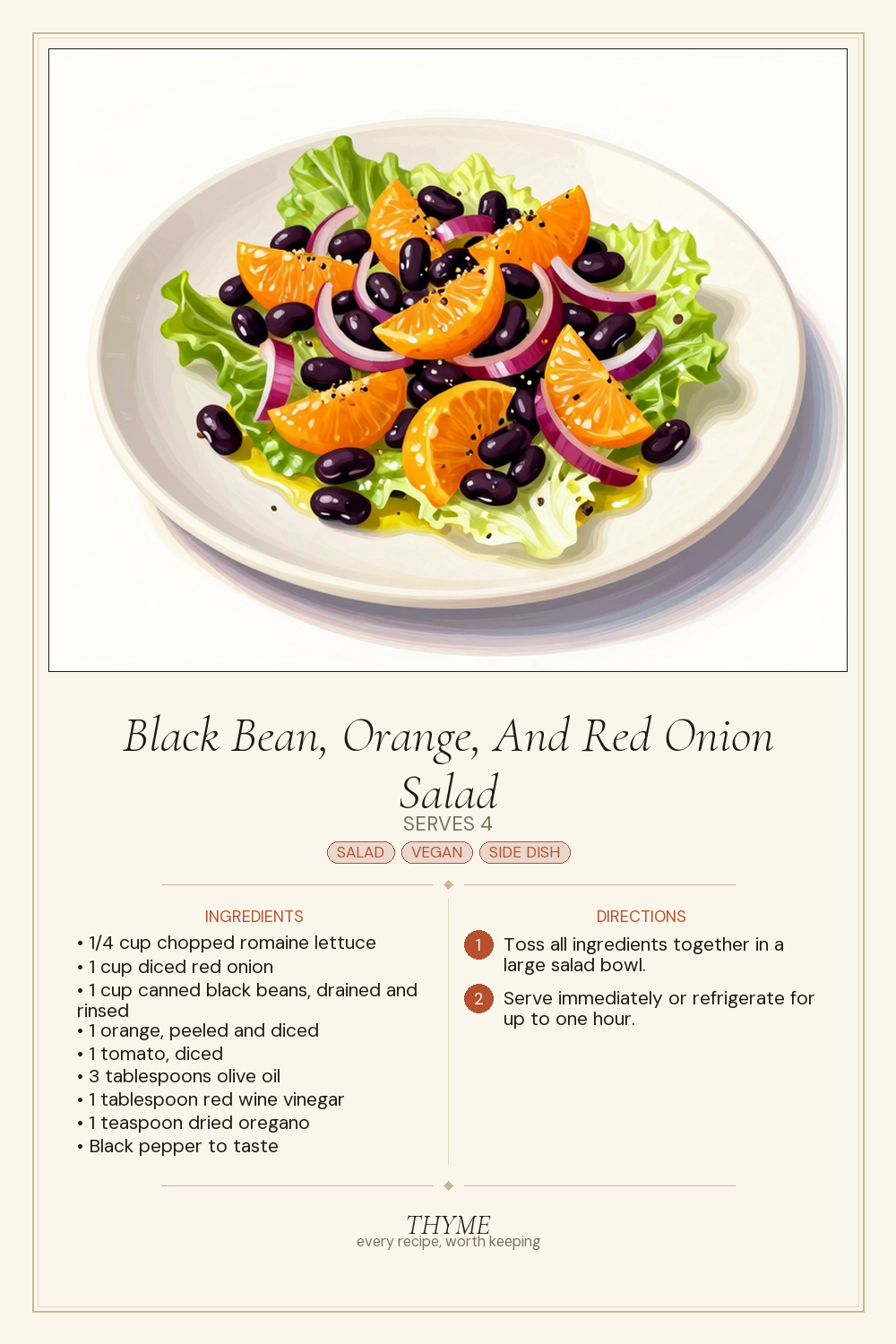 Black Bean, Orange, And Red Onion Salad