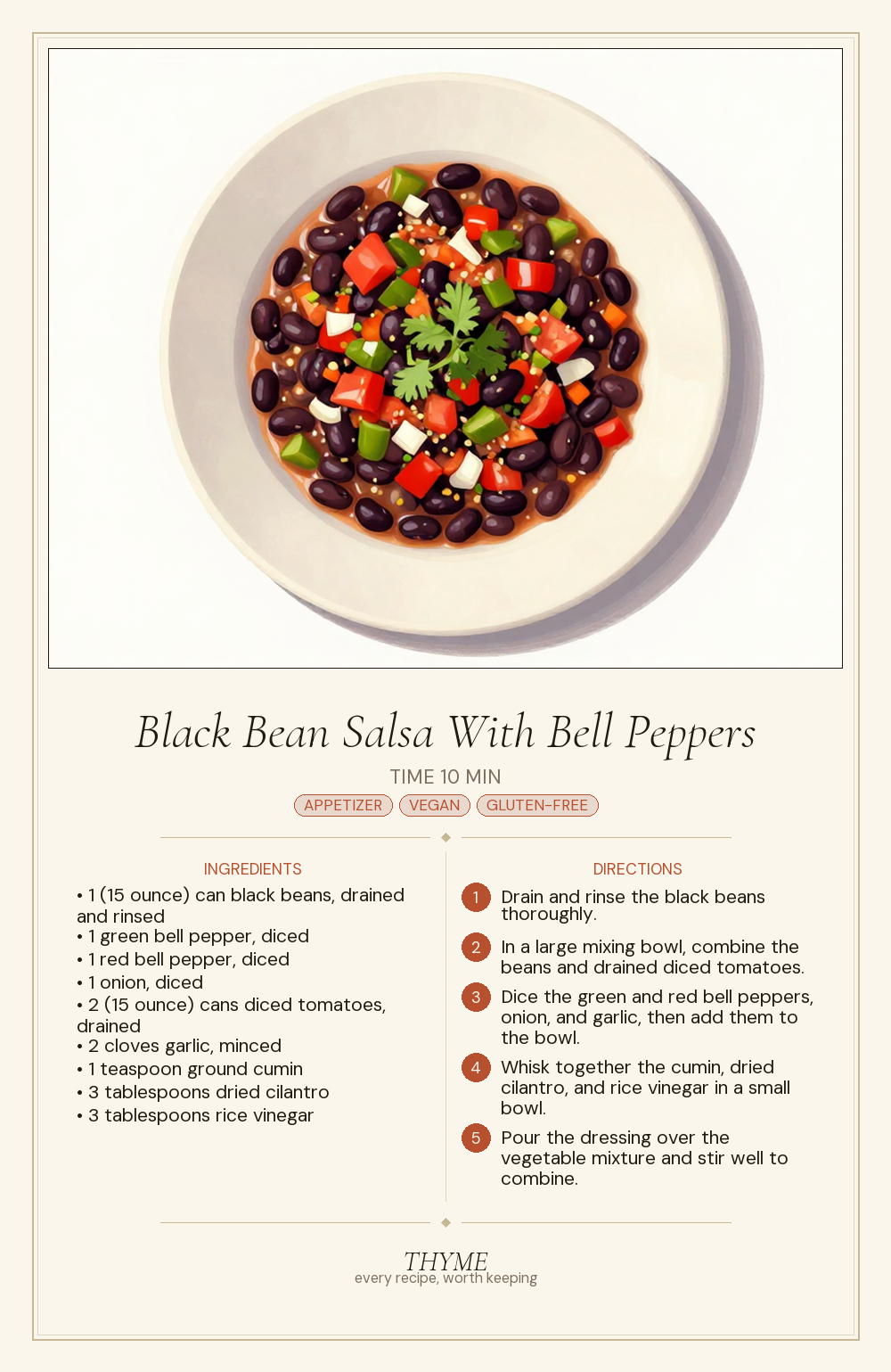 Black Bean Salsa With Bell Peppers