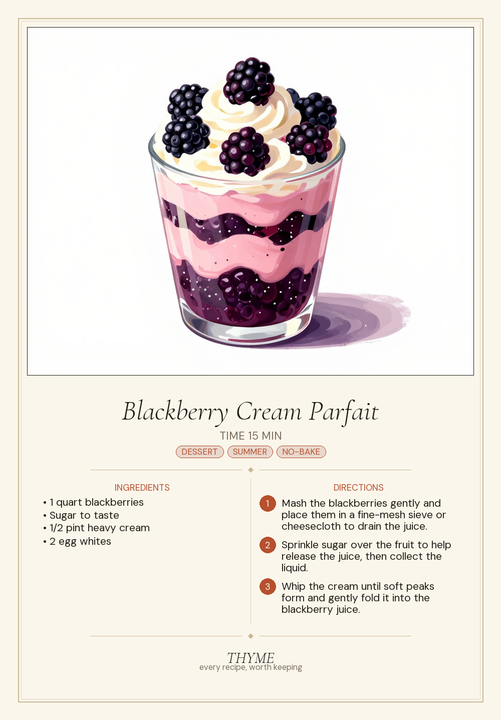 Blackberry Cream Parfait