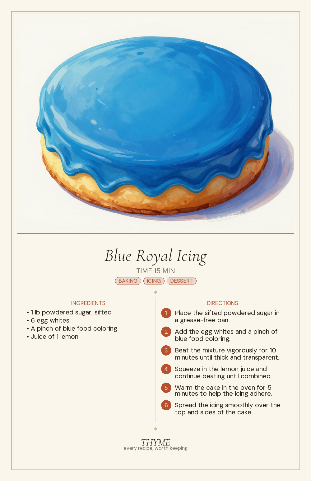 Blue Royal Icing